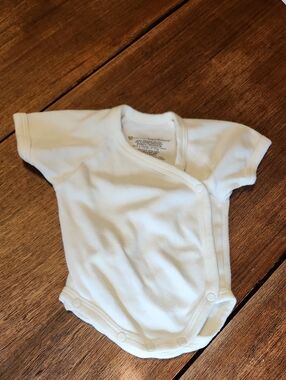 Piccolo Bambino 100% Organic Cotoon Cream Short-Sleeve Kimono One-Piece